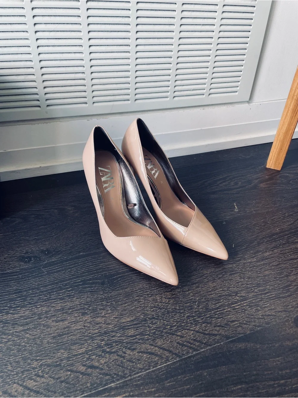 Zara Blush Patent Pointed-Toe Pumps - Picture 8 of 10